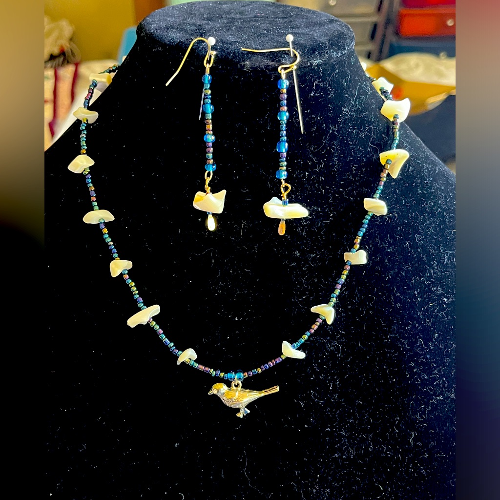 Bird  Pearl Shell  Seed Beads